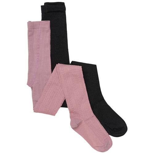 Se Creamie Stockings 2-Pack Sea Fog Sea Fog Tights Lilla Par | Lilla | 92/98 cm ved Babyshop