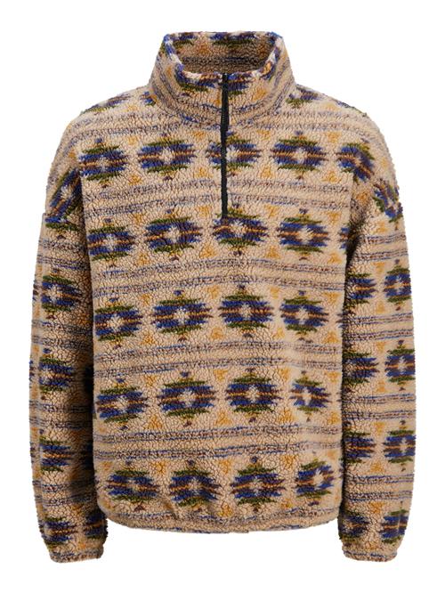 JACK & JONES Sweatshirt 'Diamond'  mørkebeige / mørkeblå / mørkegul / græsgrøn