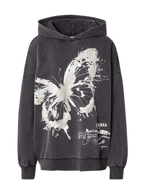 Se ONLY Sweatshirt 'ONLLUCINDA'  pastelgrøn / sort / hvid ved About You