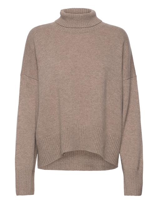 Davida Cashmere Chunky Roll Neck Sweater Davida Cashmere Beige