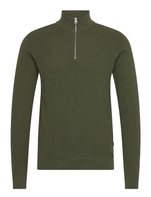 Casual Friday Cfkarlo 0092 Half Zipper Knit Casual Friday Khaki