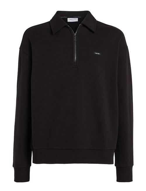 Calvin Klein Cotton Comfort Wing Collar Q-Zip Calvin Klein Black