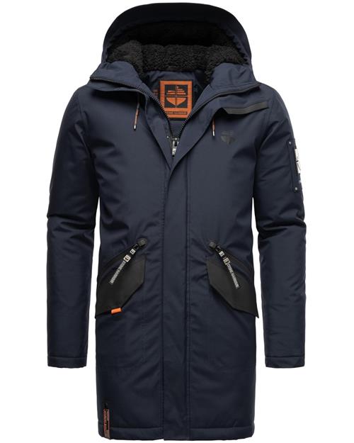 STONE HARBOUR Vinterparka 'Ragaan'  navy / neonorange / sort