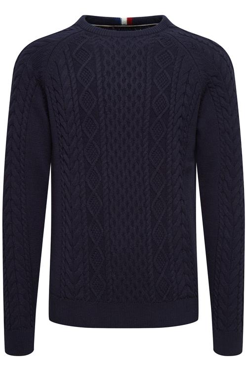 Se FQ1924 Pullover 'Kyle'  navy / rød / hvid ved About You