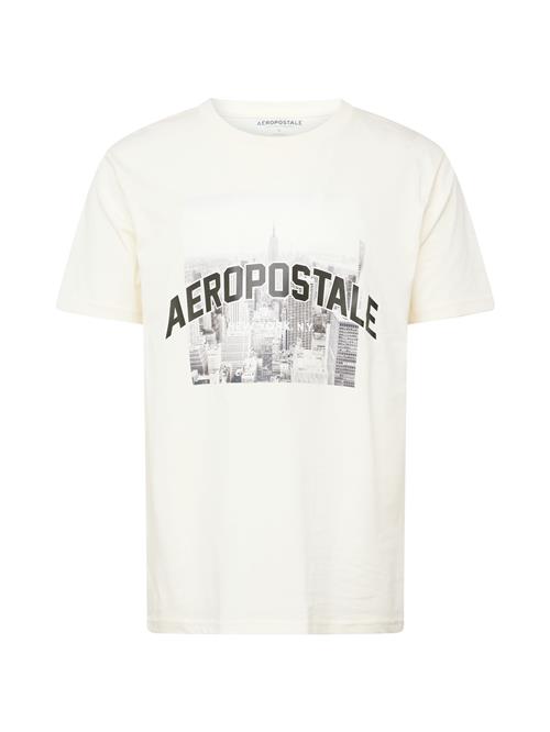 AÉROPOSTALE Bluser & t-shirts 'NY CITY'  ecru / mørkegrå / sort