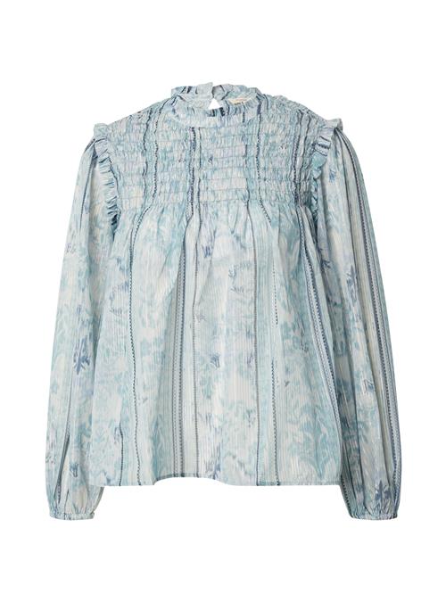 Se River Island Bluse  pastelblå / hvid ved About You