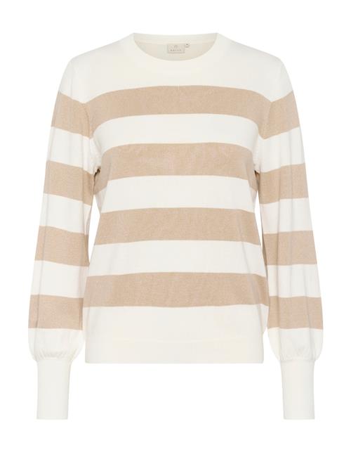 Kaffe Pullover 'Lizza'  taupe / hvid