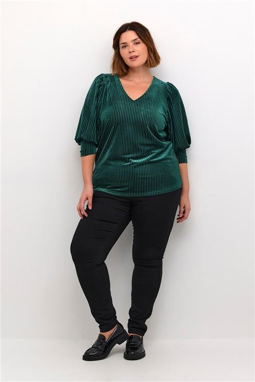 Kaffe Curve Kccacanna Blouse Kvinde Garden Topiary Cc. Langærmede Bluser Str L - hos Magasin