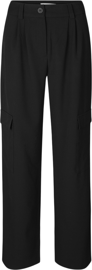 Modström Ankermd Pocket Pants Kvinde Sort Bukser Med Lige Ben Casual Fit Str XS - hos Magasin