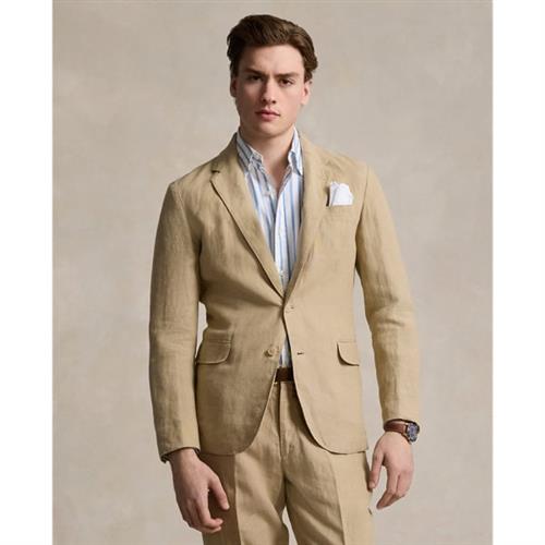 Se Polo Ralph Lauren Polo Soft Modern Linen Suit Jacket Mand Coastal Beige Blazere Str 42 - hos Magasin ved Magasin