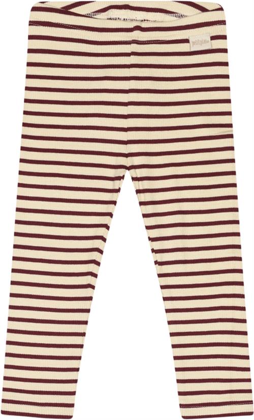 Se PETIT PIAO Legging Modal Striped Str 74 cm - Dark Cherry/dark Leggings Bomuld hos Magasin ved Magasin