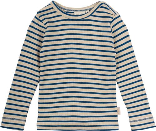 Se PETIT PIAO Tshirt L/S Modal Striped Str 86 cm - Deep Cobalt/dark Langærmede T-shirts Bomuld hos Magasin ved Magasin