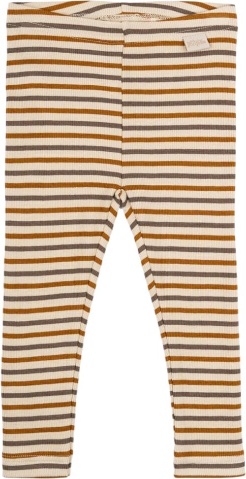 Se PETIT PIAO Legging Modal Striped Str 74 cm - Chocolate Brown/g Leggings Bomuld hos Magasin ved Magasin