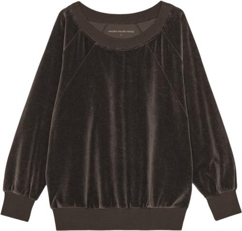 Moshi Moshi Mind Joline Sweat Velvet Kvinde Dark Brown Langærmede Bluser Str M - hos Magasin