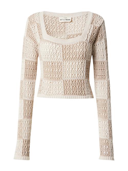 Se A LOT LESS Pullover 'Nora'  mørkebeige / offwhite ved About You