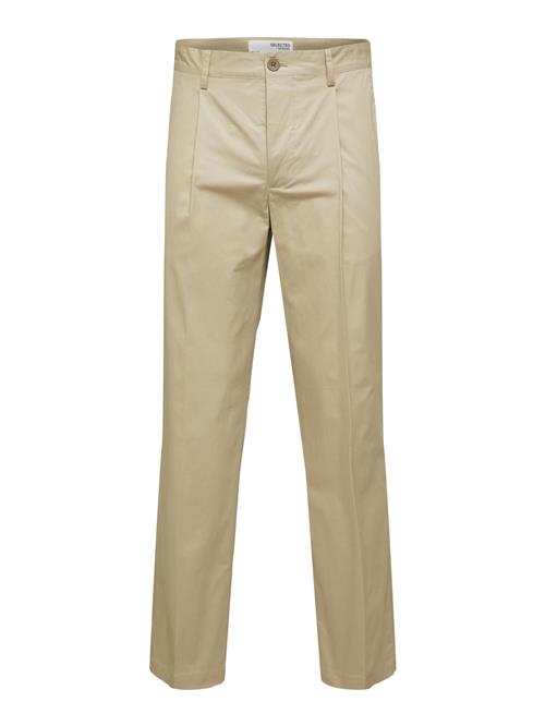 SELECTED HOMME Bukser med lægfolder 'Loik'  beige