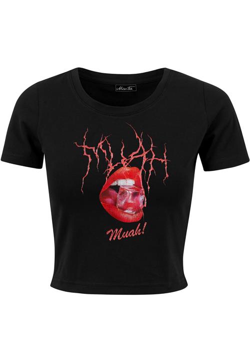 Mister Tee Shirts 'Muah'  carminrød / sort / hvid