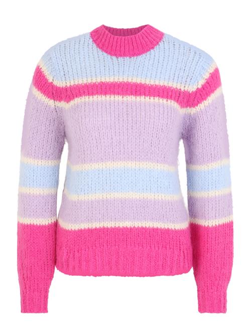 Se PIECES Pullover 'Carman'  lyseblå / lyselilla / fuchsia / naturhvid ved About You