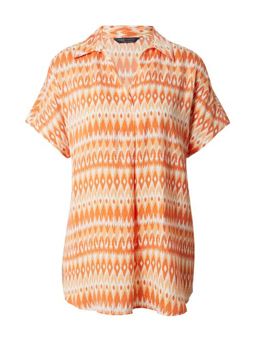 Marks & Spencer Bluse  orange / fersken / hvid