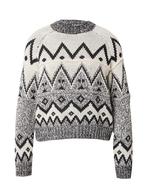 Se VERO MODA Pullover 'FROSTY'  sort / uldhvid ved About You