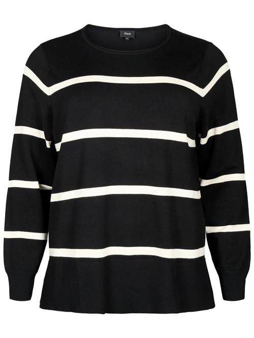 Se Zizzi Pullover 'Cacarrie'  sort / hvid ved About You