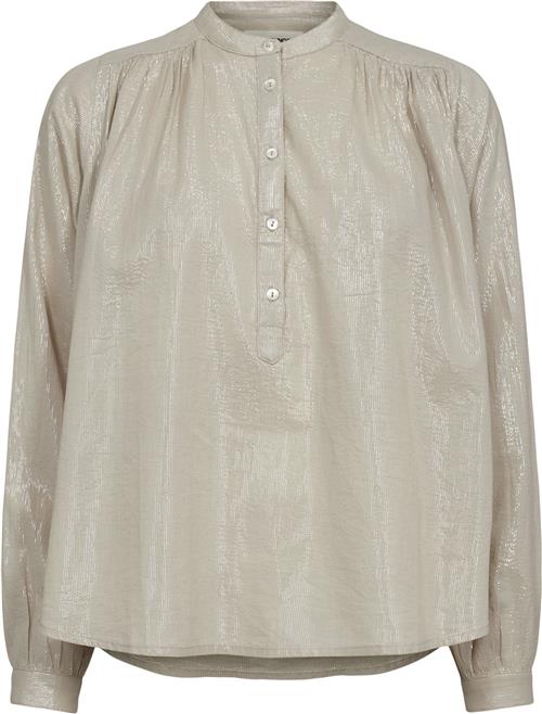 Sofie Schnoor Blouse Kvinde Warm Grey Langærmede Bluser Str 42 - hos Magasin