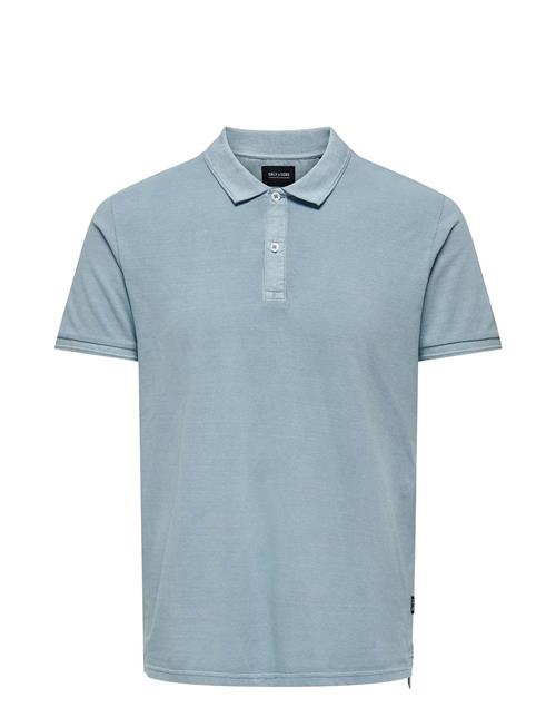 Se ONLY & SONS Onstravis Slim Washed Ss Polo Noos ONLY & SONS Blue ved Booztlet