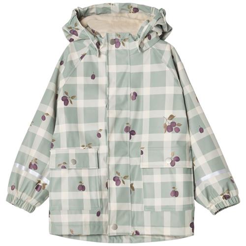 garbo&friends Foret regnfrakke Prune Check Green | Grønn | 86/92 cm