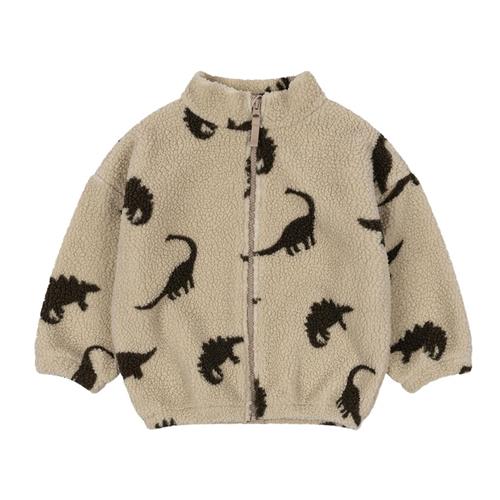 Se Konges Sløjd JODY TEDDY JACKET GRS DINO SILHOUETTE | Beige | 4 years ved Babyshop