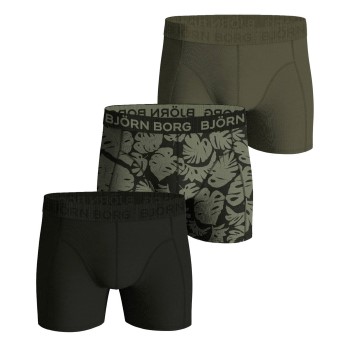 Björn Borg 3P Cotton Stretch Boxer 1721 Militærgrøn  bomuld X-Large Herre