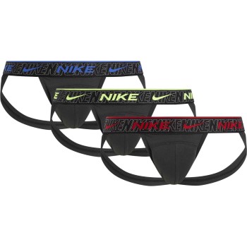 Nike 3P Everyday Cotton Stretch Jockstrap Flerfarvet-2 bomuld Small Herre