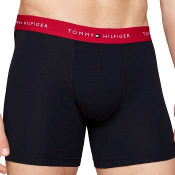 Tommy Hilfiger 3P Boxer Brief WB Sort/Rød bomuld Large Herre