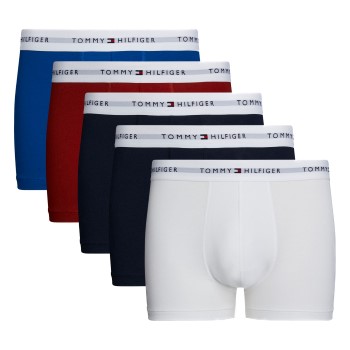 Tommy Hilfiger 5P Signature Cotton Essential Trunk Blå/Rød bomuld Large Herre