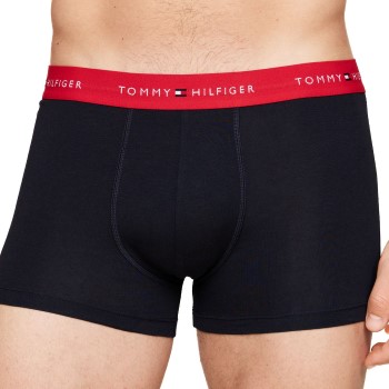 Tommy Hilfiger 3P WB Trunks Sort/Rød bomuld X-Large Herre