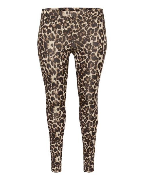 Se KAFFE CURVE Leggings 'KC Peppi'  sepia / sort ved About You