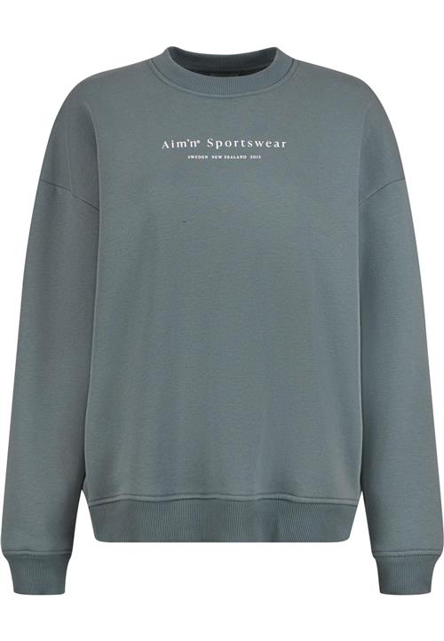 Aim'n Sweatshirt  basalgrå / hvid