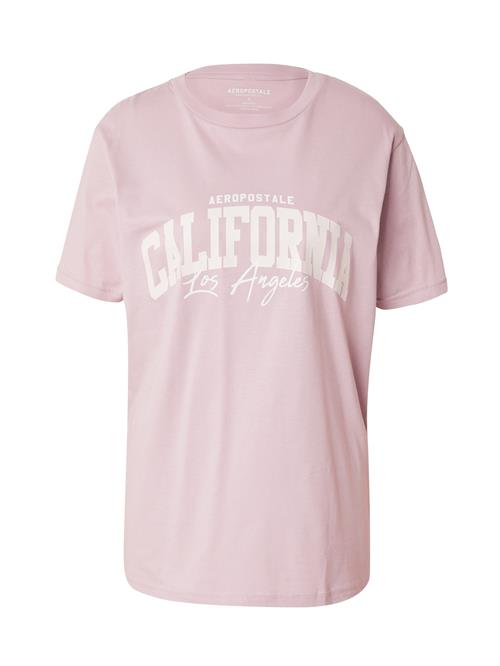 AÉROPOSTALE Shirts 'CALIFORNIA'  lilla / hvid