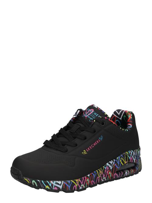 Se SKECHERS Sneaker low 'Loving Love'  blå / gul / pink / sort ved About You