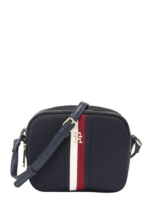 TOMMY HILFIGER Skuldertaske 'Poppy'  mørkeblå / mørkerød / hvid