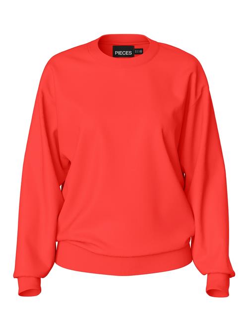 Se PIECES Sweatshirt 'PCCHILLI'  lys rød ved About You