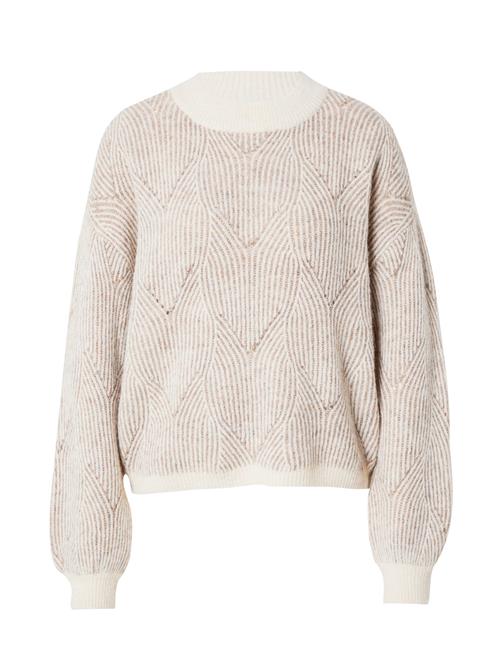 Se PIECES Pullover 'PCJENNA'  mørkebeige / naturhvid ved About You