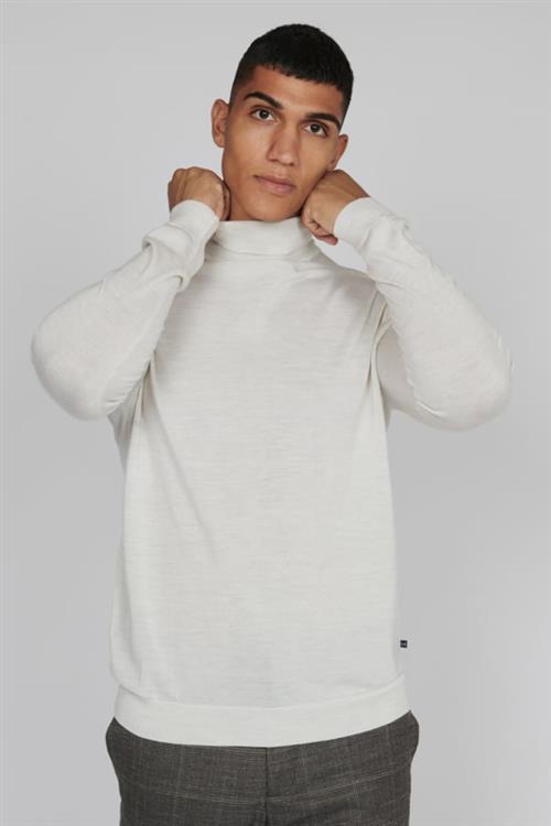 Se Matinique Maparcusman Merino Mand Off White Melange Turtlenecks Regular Fit Str XXL Merino - hos Magasin ved Magasin