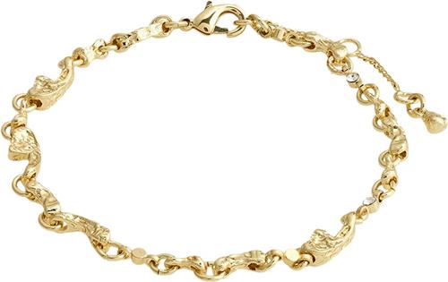 Se Pilgrim Hallie Organic Shaped Crystal Bracelet Goldplated One size - Kædearmbånd Uden Vedhæng hos Magasin ved Magasin