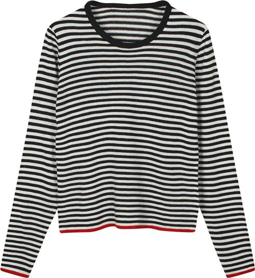 Mads Nørgaard - Copenhagen One Stripe Ellis Knit Kvinde Sort Sweaters Str XXXL - hos Magasin