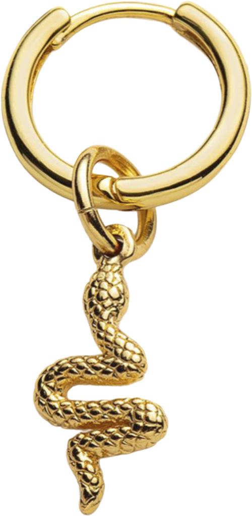 With love darling Single Hoop With Snake Pendant ONE SIZE - Creoler Messing hos Magasin