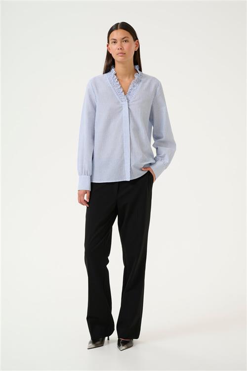 Karen by Simonsen Kbzya Nathasja Shirt Kvinde Grisaille Skjorter Classic Fit Str 42 - hos Magasin