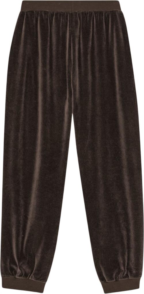 Moshi Moshi Mind Mally Sweatpants Velvet Kvinde Dark Brown Bukser Str L - hos Magasin