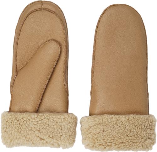 Lovelies Vinson Mittens - Sheep Skin With Curly Shearling Around TH M - Vanter hos Magasin