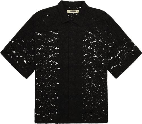 Woodbird Wbluna Flower Shirt Kvinde Black Skjorter Str XS - hos Magasin