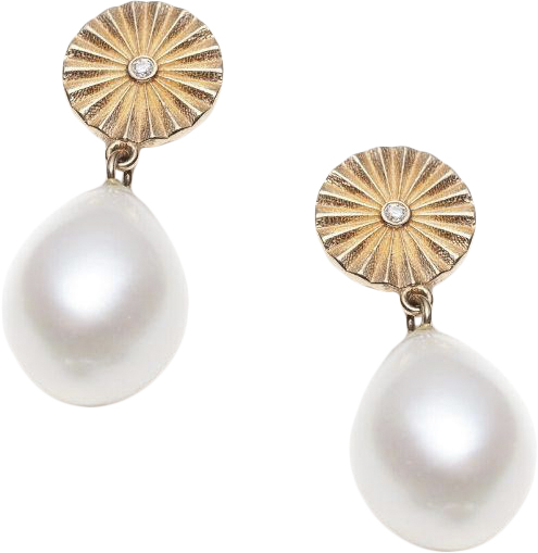 Se With love darling Global Goal #9: Pearl Earrings, Vermeil (925 Sterling Silver Gold Plat ONE SIZE - Ørestikker hos Magasin ved Magasin